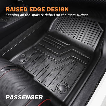 KUST Custom Fit Floor Mats for Chevy Equinox/GMC Terrain 2018-2024 (No for EV), All Weather TPE Rubber Car Mats for Equinox Accessories Front Rear 2 Row Liners, High Edges Non-Slip
