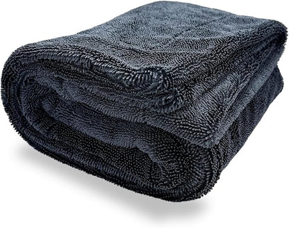 Microfiber Towels for Cars, 23.6"x35.4" 1200 GSM Ultra Thick Soft Car Detailing Drying Towel, Super Absorbent Double Twisted Loop Cloth Cleaning Towel for Car Truck SUV