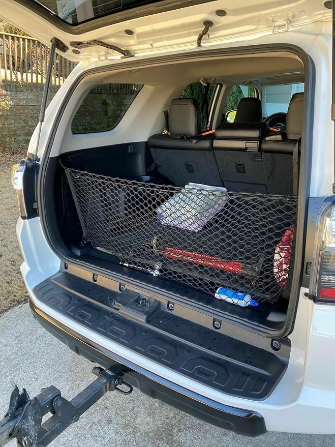 Trunk Organizer Cargo Net for Toyota 4Runner (2 ROW MODELS) 2003-2024 –Envelope Style Cargo Net for SUV–Premium Mesh Car Trunk Organizer Vehicle Carrier Storage–Compatible with 4RUNNER