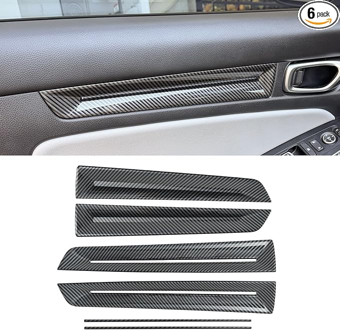 Carbon Fiber Interior Door Panel Cover Compatible with 2022-2026 11th Gen Honda Civic