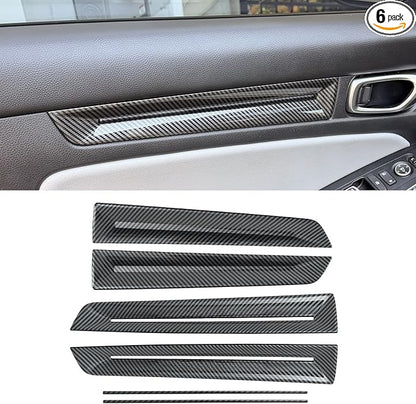 Carbon Fiber Interior Door Panel Cover Compatible with 2022-2026 11th Gen Honda Civic