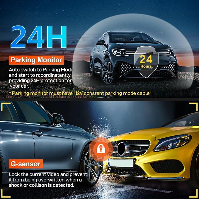mangoal 4K Front & 2K Rear 2 Channel HDR Dash Cam, Dual STARVIS 2 IMX678 IMX675, for Cadillac Gen5 Escalade/Escalade ESV 2021-2026(Model A), 5GHz WiFi, GPS, 128GB Card