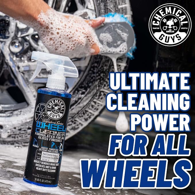Chemical Guys Wheel Cleaner Spray Signature Series - Safe for Gloss Finishes, Chrome, Painted, Powder-Coated, and Clear-Coated Wheels - Removes Brake Dust and Road Grime - 16 oz