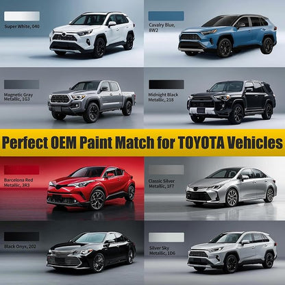 1F7 Classic Silver Metallic Touch Up Paint Compatible with Toyota, Exact Match Car Paint Pen Automotive Scratch Repair Remover Kit Quick & Easy Solution for Vehile Chips and Nicks