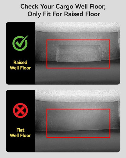 3W Cargo Liner Fit for Tesla Model X 6 Seats 2022-2025(not for 2026) All Weather TPE Custom Fit Floor Liners for Front and Rear Trunk Full Set Car Mats Black