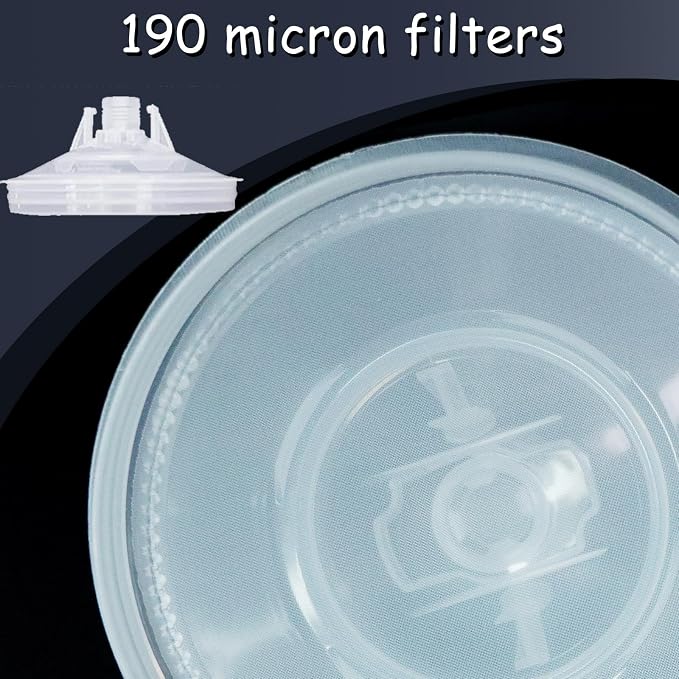 Disposable Paint Sprayer Mixing Cup for Automotive Paint Gun, HVLP Paint Spray Paint Gun 20 Ounce (600ml) Kit with 10 Cups and Lids System, 1 Hard Cup with Retainer Ring and 2 Plugs