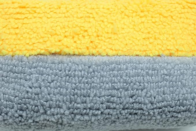 Autofiber Thin [Saver Applicator Terry] Ceramic Coating Applicator Sponge | 12 Pack | with Plastic Barrier to Reduce Product Waste. (Gold/Gray)