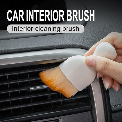 GaRhomxy Car Detailing Brushes, Car Interior Dust Sweeping Soft Brush, Soft Bristles Brush Cleaning Tool for Automotive Dashboard, Air Conditioner Vents, Computer, Scratch Free(White)