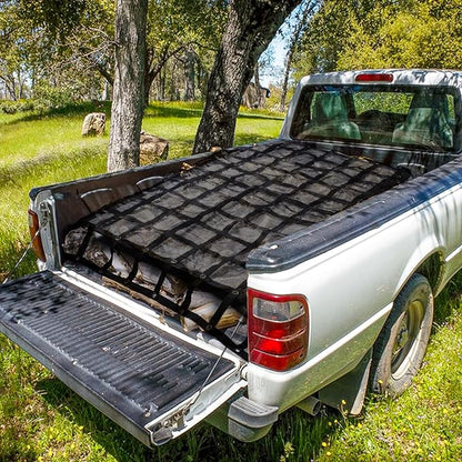 Truck Cargo Net with Mesh, 6.7 x 8 ft Heavy Duty Cargo Net for Pickup Bed, Accessory Truck Bed Netting for Cargo (80 x 95 inches)