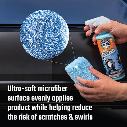 Chemical Guys Premium Grade Microfiber Applicator Pads - Ultra-Soft Foam Core,Safe for Sealants,Tire Dressings,Interior and Exterior Detailing,Car,Truck,SUV,RV,Motorcyle Care,(Pack of 16)
