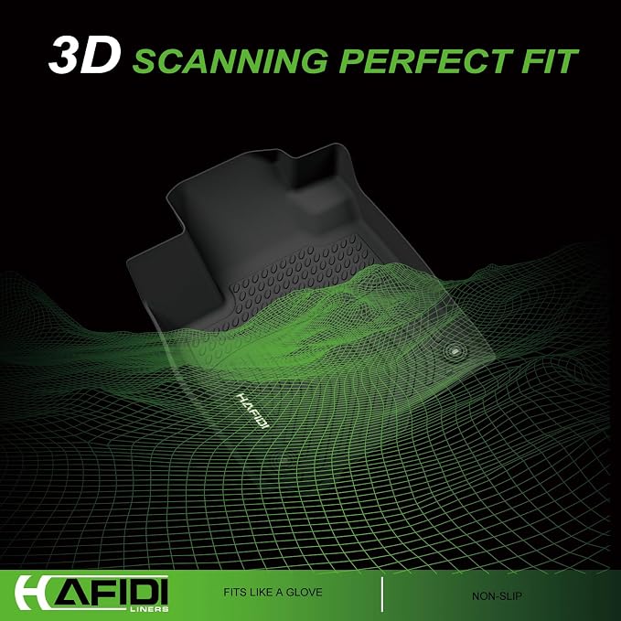 HAFIDI® Floor Mats Fit for 2014-2019 Kia Soul All Weather Protection TPE Anti-Slip Automotive Floor Liners, Fits 1st & 2nd Row Full Set Custom Accessories, Black