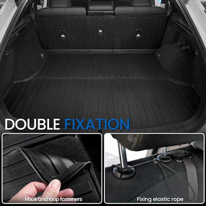 Floor Mats Set for Lexus RX350/RX350h/RX500h 2023 2024 2025 2026, All Weather TPE Floor Liners Backrest Mat Trunk Mat Cargo Liner Door Sill Guards Accessories for RX350/RX350h/RX500h