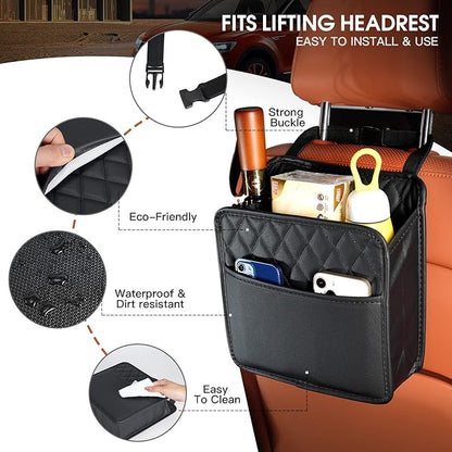 FrgKbTm Car Seat Back Hanging Bag Car Document Holder Multi-Pocket Bottle Bag Storage Box Organizer Travel Tidy Pouch Pocket Kids
