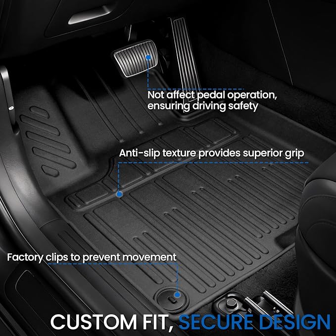 Floor Mats for Kia Sportage Gas 2026 2025 2024 2023(Not Fit PHEV & Hybrid), All Weather TPE Trunk Mat Cargo Liner with Backrest Mats & Door Sill Guards Car Mat Accessories