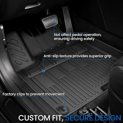 Floor Mats for Kia Sportage Gas 2026 2025 2024 2023(Not Fit PHEV & Hybrid), All Weather TPE Trunk Mat Cargo Liner with Backrest Mats & Door Sill Guards Car Mat Accessories