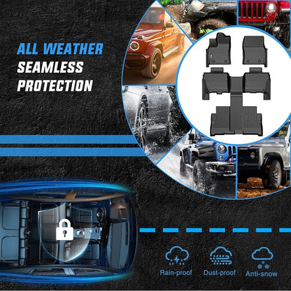 Nilight TPE Floor Mats for Toyota Sequoia 2023 2024 2025 2026 All Weather Custom Fit Heavy Duty Floor Liners