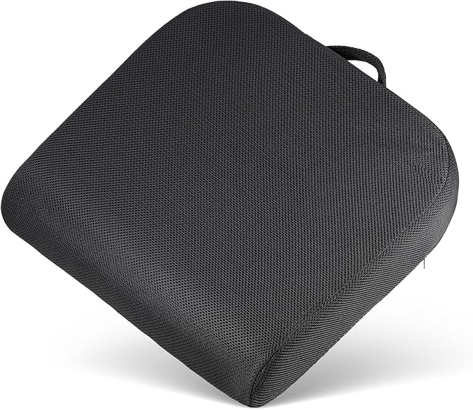 Gilbins Gel Seat Cushion - Memory Foam Cushion for Office Chair, Car Seat, and Wheelchair - Ergonomic Gel-Infused Cushion for Tailbone Support,and Lower Back Comfort - Portable & Washable
