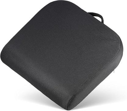 Gilbins Gel Seat Cushion - Memory Foam Cushion for Office Chair, Car Seat, and Wheelchair - Ergonomic Gel-Infused Cushion for Tailbone Support,and Lower Back Comfort - Portable & Washable