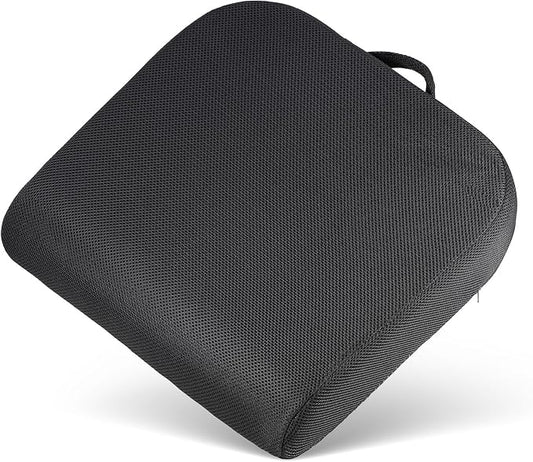 Gilbins Gel Seat Cushion - Memory Foam Cushion for Office Chair, Car Seat, and Wheelchair - Ergonomic Gel-Infused Cushion for Tailbone Support,and Lower Back Comfort - Portable & Washable