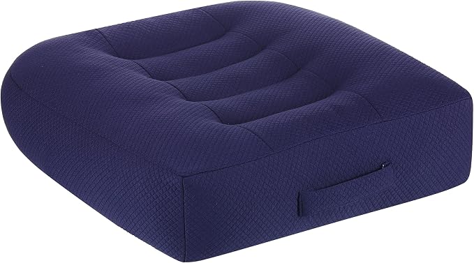 WSGJHB Large Seat Cushion, Extra Thick Booster Seat Cushions for Office Chairs Long Sitting Office Workers, Car Drivers, Relieves Back Pain, Breathable, Anti-Slip, 18x18x4.7 inchs, Blue
