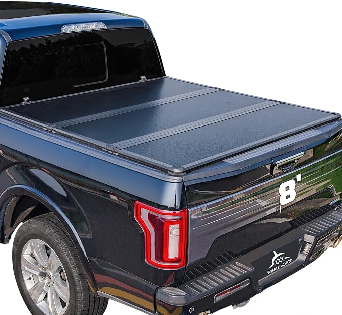 Hard Folding Truck Bed Tonneau Cover Compatible with Dodge Ram 1500(2002-2026), 2500&3500(2003-2026) 8 ft Long Box w/o Rambox, Tri Fold Style