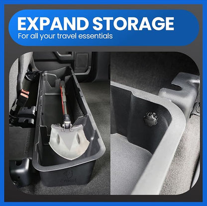 Tyger Auto Rear Under Seat Storage Box Compatible with 2015-2026 Ford F-150; 2017-2026 F-250 F-350 SD Supercrew Cab, Custom-Fit Cargo Organizer Console | TG-CB5F8868