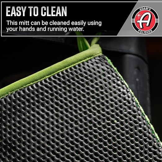 Adam's Clay Mitt (Green, 2pk) - Car Detailing Medium Grade Clay Mitt Glove Quickly Removes Debris from Your Vehicle Exterior Paint, Glass, Wheels, Chrome & More