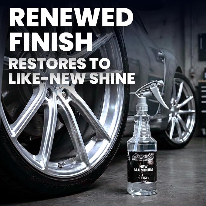 LANE'S New Aluminum Car Wheel Cleaner | Acid Rim Cleaner and Brightener | Brake Dust, Oxidation & Rust Remover for Motorcycles, Cars, Trucks | Shines & Eliminates Hard Scrubbing | 32oz