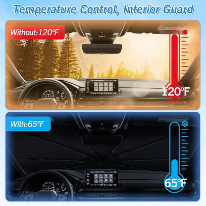 KUST Windshield Sun Shade Umbrella for Honda CR-V 2023 2024 2025 2026 Rear Window Shades 100% UV Protection and Blackout Privacy 5PCS Car Window Covers Accessories