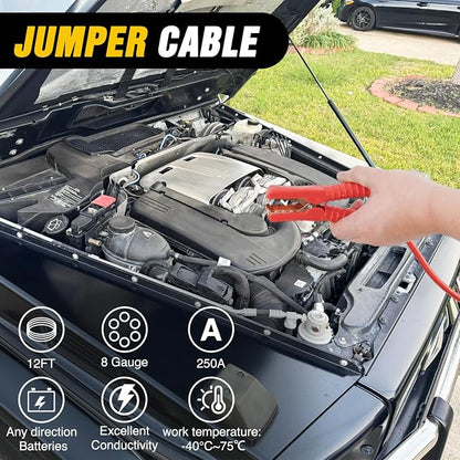 Nilight Car Emergency Kit with Jumper Cable, First Aid Kit Safety Assistance Tools for Travel Camping Outdoor Cars Truck SUV RV, Roadside Essentials with Flash Light