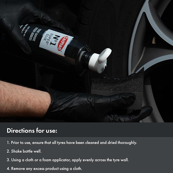 CarPlan No.1 Super Slik, Wet Look Car Tyre Shine, 21 Fl Oz