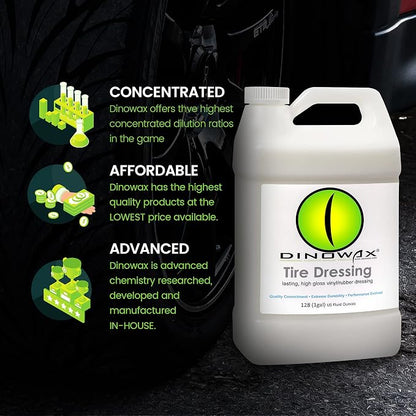 Tire Dressing, Tire Shine, Tire, Vinyl, and Rubber Dressing, Tire and Wheel Care Products 128oz