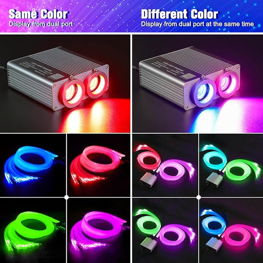 32W Starlight Headliner Kit, Star Lights for Car Roof&Home Decoration, Fiber Cable 1000pcs*0.03in*13.1ft RGBW Star Light Headliner with Bluetooth APP/Remote Control/Music Mode