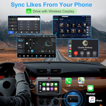 Wireless carplay Adapter for iPhone 2025, Wired CarPlay to Wireless, Mini Car Play Dongle for Phone,Instant Connectivity, Fit for Cars with Built-in CarPlay