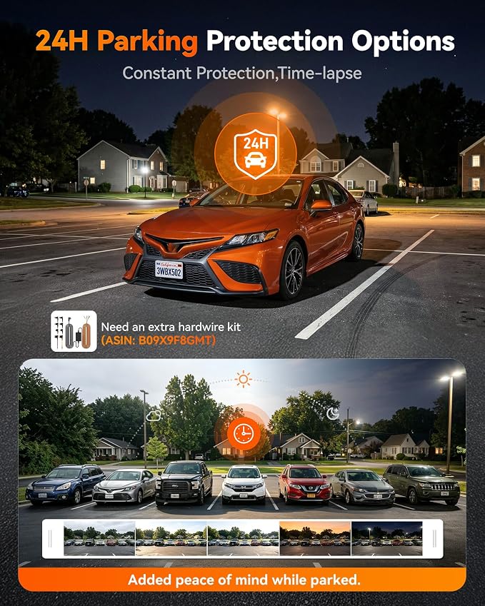 WOLFBOX X5 3 Channel 4K HDR Dash Cam, STARVIS 2 IMX678 8MP Night Vision, 4K+2.5K+1080P Front and Rear Inside Car Camera GPS, Support Voice Control,Touch Screen and 5.8GHz WiFi (Card Not Included)