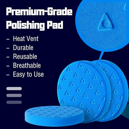Buffing Pads Esponja para Pulir Carros, 3Pcs Polishing Pad 5.5 Inch Face for 125mm Backing Plate Compound Buffing Sponge for Car Buffer Polisher Compounding, Polishing and Waxing