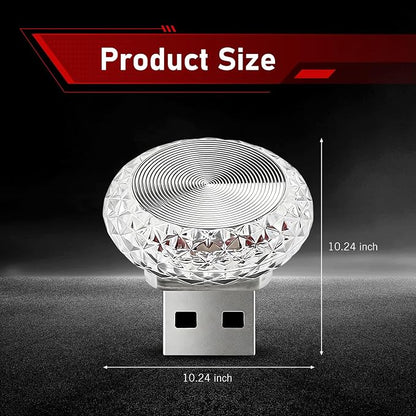 1 PCS Mini USB LED Car Interior Light, Plug & Play Compact Atmosphere Lamp, Personalized Automotive Interior Ambient Light Decor, Universal for Most Cars (Red)