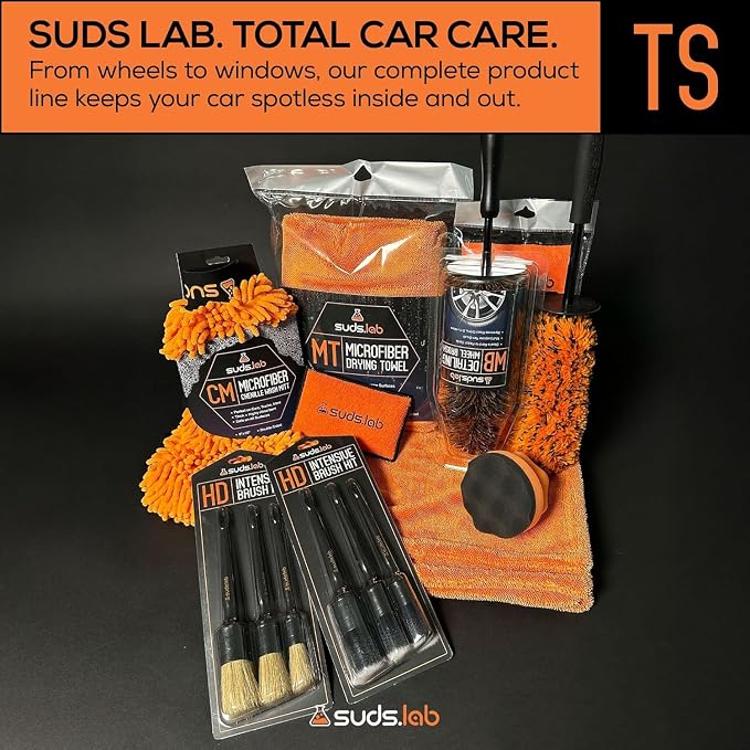 Suds Lab TS Tire Shine Applicator – Reusable Foam Tire Dressing Applicator Pad, Tire Shine Brush, Ideal for Car Tire Shine Gel, Tire Balm, Tire Cleaner, and Tire Applicator Sponge for even application
