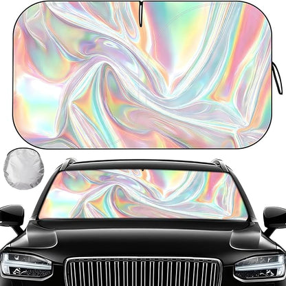 Car Windshield Sun Shade, Folding Car Shades for Front Windows UV Rays Sun Cover Shade, Keeps Your Vehicle Cool