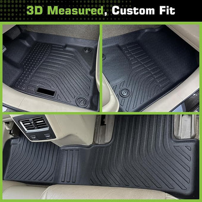 Floor Mats for Acura RDX 2016-2018 (Not for Front Passenger Seat w/ 4-Way Power Adjustment), Heavy Duty TPE Waterproof Non-Slip All Weather Protection Custom, Floor Mats & Cargo Liner