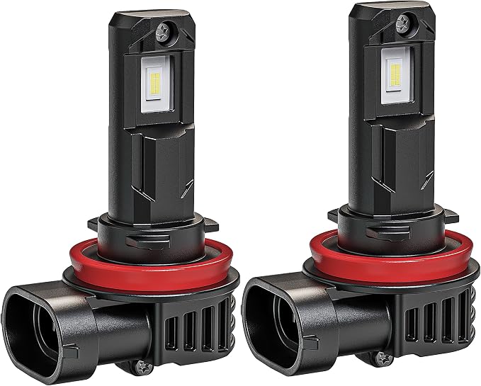H11 Bulbs, H11 H8 H9 Fog Light Bulbs 400% Bright 6500K Xenon White 24000LM Fanless Wireless Plug and Play (Pack of 2)