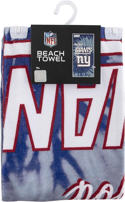 Northwest NFL New York Giants Unisex-Adult Beach Towel, 30" x 60", Psychedelic
