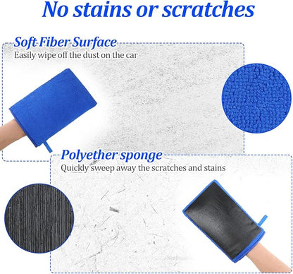 Giantree Clay Mitt - Auto Detailing Microfiber Clay Bar, Medium Grade, Blue