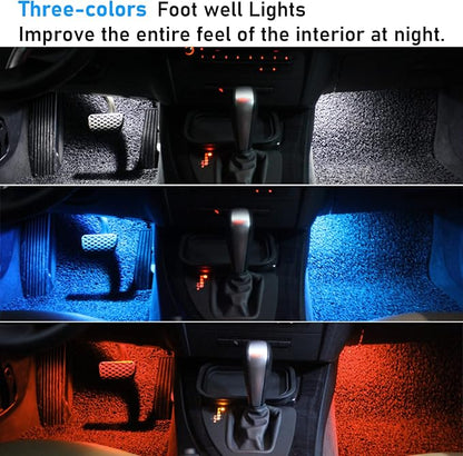 Jaronx Compatible with BMW LED Footwell Ambient Light for 1' F20, 2' F22, 3' F30, 4' F32, 5' F10, 7' F01, X3 F25, X4 F26, Under Dash Ambient Lights Interior LED Atmosphere Lighting
