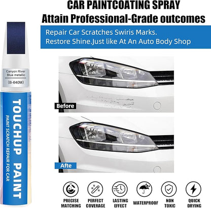Canyon River Blue Metallic(B-640M) Touch Up Paint for Honda 2-in-1 Car Scratch Repair Pen for Rock Chips, Door Scratches & Paint Nicks Exact Color Match Quick Dry DIY Fix for Civic Accord CR-V