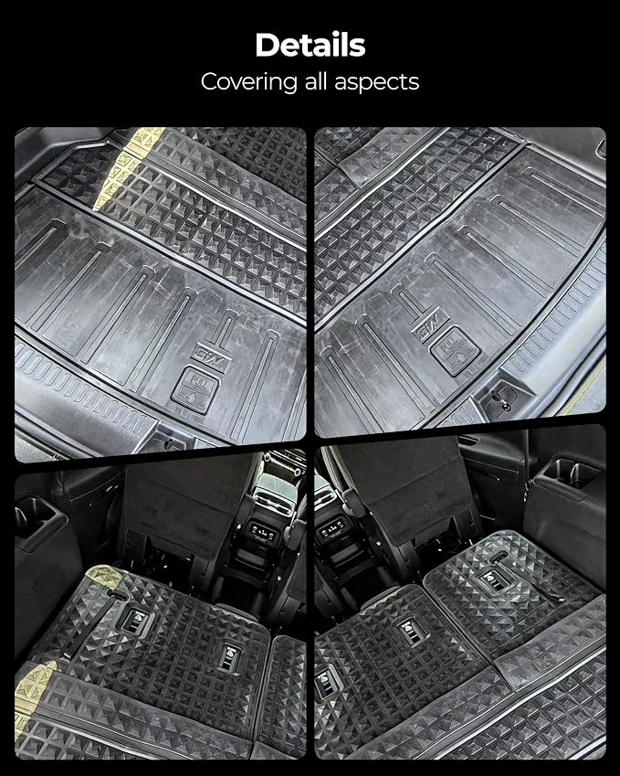 3W Seat Back Mats & Cargo Liner for 2026 2025 2024 Dodge Charger EV Accessories Floor Liners Trunk Cover Custom Fit TPE Heavy-Duty Liners