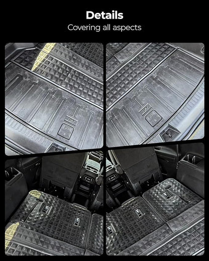 3W Seat Back Mats & Cargo Liner for 2026 2025 2024 Dodge Charger EV Accessories Floor Liners Trunk Cover Custom Fit TPE Heavy-Duty Liners