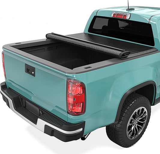 Soft Roll Up Truck Bed Tonneau Cover Fit for Chevy Colorado/GMC Canyon 2015-2022 6.2 ft Bed