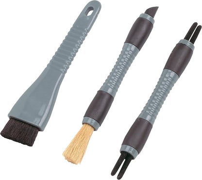 Carrand 93019 Vent, Dash, and Crevice Detail Brush Set , Gray
