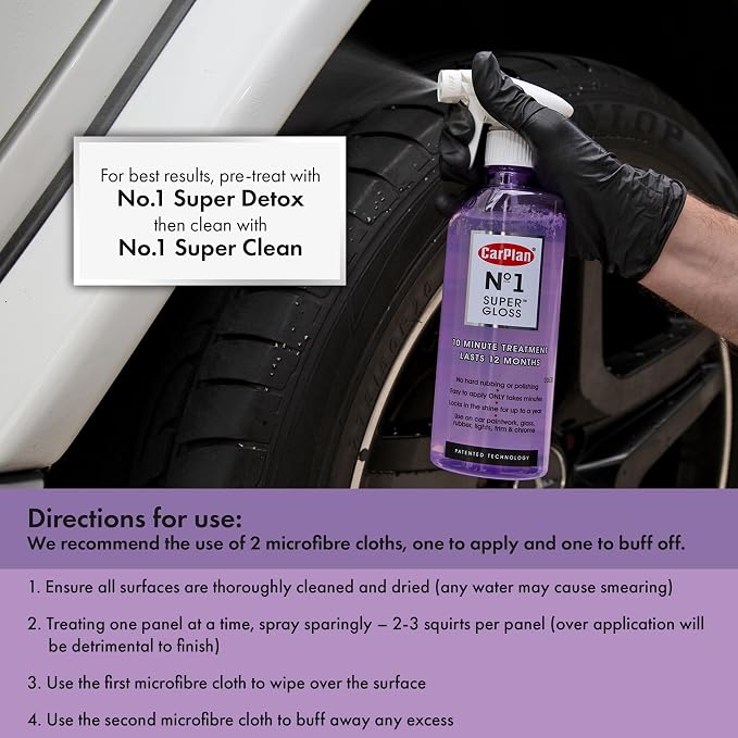 CarPlan No1 Super Gloss, 10 min to Apply Lasts 12 Months, 21 Fl Oz